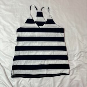 Navy and  White Striped Spaghetti Strap Tank